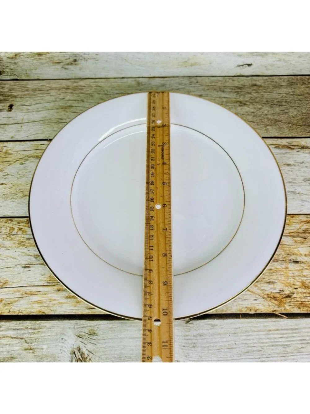 Vintage Noritake DAWN White Gold Trim Verge Japan Porcelain Dinner Plates Set 4